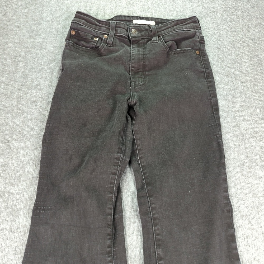 Levis‎ Jeans Womens 29 Black 726 Flare Stretch Casual Hippie Boho - Picture 2 of 16
